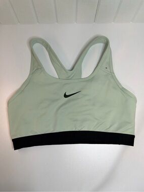 Nike Women's Pistachio Green Sports Bra with Black Band